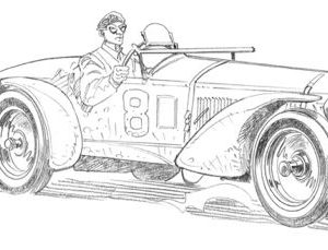 Dessin Le Mans 1932 - Dessin original A4