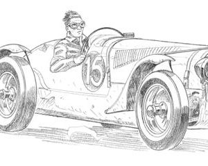 Dessin Le Mans 1938 - Dessin original A4