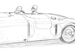 Dessin Le Mans 1939 - Reproduction 40x50 cm