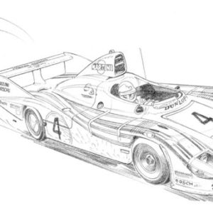 Dessin Le Mans 1977 - Dessin original A4