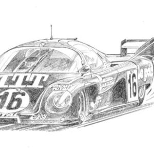 Dessin Le Mans 1980 - Dessin original A4