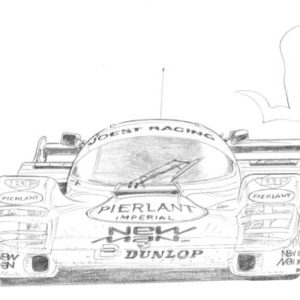 Dessin Le Mans 1984 - Reproduction 30x40 cm