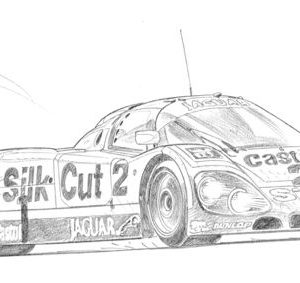 Dessin Le Mans 1988 - Reproduction 40x50 cm