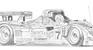 Dessin Le Mans 1996 - Reproduction 50x70 cm