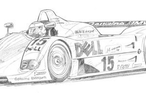 Dessin Le Mans 1999 - Reproduction 50x70 cm