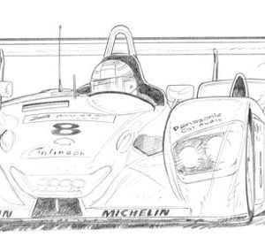 Dessin Le Mans 2000 - Reproduction 50x70 cm