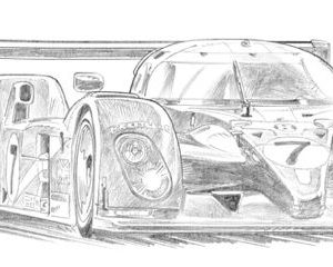 Dessin Le Mans 2003 - Reproduction 50x70 cm