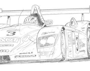Dessin Le Mans 2005 - Reproduction 30x40 cm
