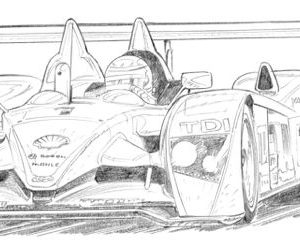 Dessin Le Mans 2007 - Reproduction 30x40 cm