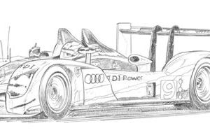 Dessin Le Mans 2010 - Dessin original A4