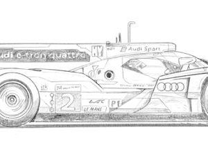 Dessin Le Mans 2013 - Reproduction 40x50 cm