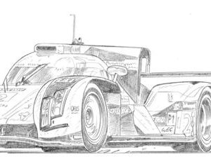 Dessin Le Mans 2014 - Reproduction 40x50 cm
