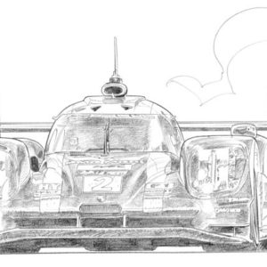 Dessin Le Mans 2016 - Reproduction 50x70 cm