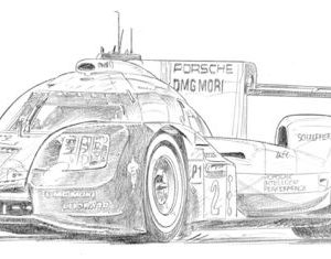 Dessin Le Mans 2017 - Reproduction 40x50 cm