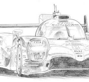 Dessin Le Mans 2019 - Reproduction 30x40 cm