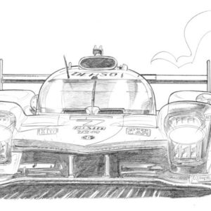 Dessin Le Mans 2021 - Reproduction 40x50 cm