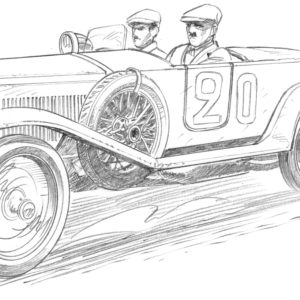 Dessin Spa 1924 - Dessin original A4
