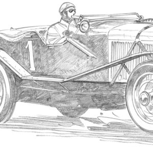 Dessin Spa 1927 - Reproduction 30x40 cm