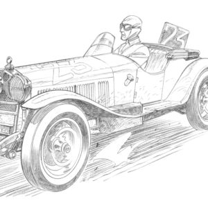 Dessin Spa 1929 - Reproduction 30x40 cm