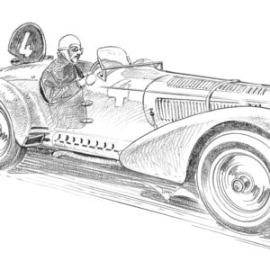 Dessin Spa 1938 - Reproduction 40x50 cm