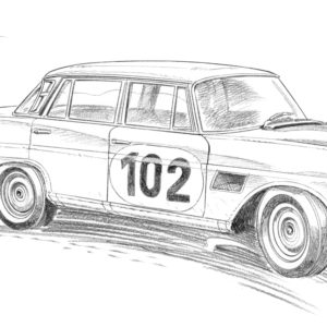Dessin Spa 1964 - Reproduction 30x40 cm