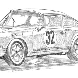 Dessin Spa 1968 - Dessin original A4