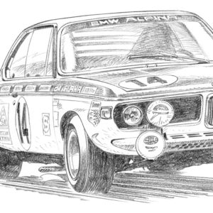 Dessin Spa 1970 - Dessin original A4