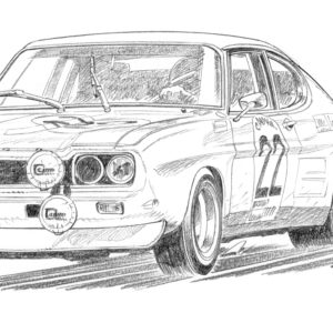 Dessin Spa 1971 - Reproduction 40x50 cm