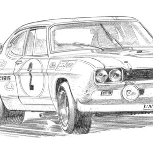 Dessin Spa 1972 - Reproduction 40x50 cm