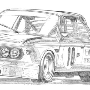 Dessin Spa 1973 - Reproduction 30x40 cm