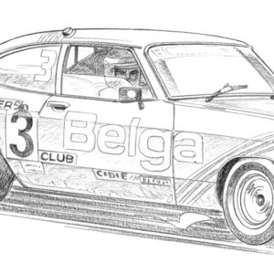 Dessin Spa 1980 - Reproduction 30x40 cm